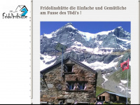 fridolinshuette.ch Webseite Vorschau