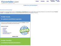 faxverteiler.com Webseite Vorschau
