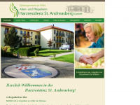 harzresidenz-st-andreasberg.de Webseite Vorschau