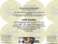 musikgarage.de Webseite Vorschau