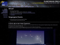 planetarium-zuerich.ch Webseite Vorschau
