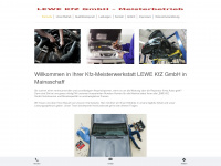 lewe-kfz.de Webseite Vorschau