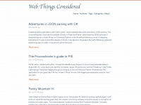 webthingsconsidered.com Webseite Vorschau