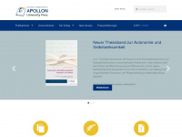 apollon-hochschulverlag.de Webseite Vorschau