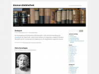bismarckbibliothek.wordpress.com Webseite Vorschau