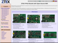ztex.de Webseite Vorschau