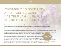 apartments-elisir.com Webseite Vorschau