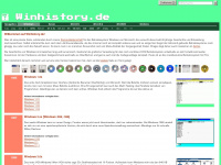 winhistory.de Webseite Vorschau
