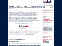 bidok.uibk.ac.at Webseite Vorschau