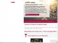 millevins.ch Webseite Vorschau