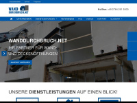 wanddurchbruch.net Webseite Vorschau