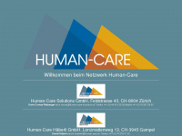 human-care.ch Webseite Vorschau