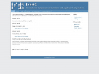 issac-conference.org Webseite Vorschau