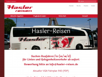 hasler-reisen.de Webseite Vorschau