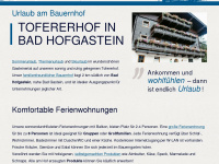 tofererhof.at Webseite Vorschau