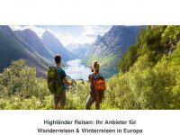 highlaender-reisen.de Webseite Vorschau