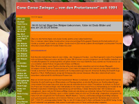 cane-corso-zwinger.de Webseite Vorschau