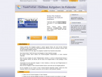 tasktocal.de Webseite Vorschau
