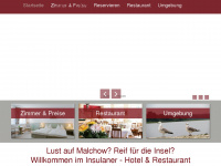 insulaner-malchow.de Webseite Vorschau