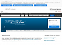 legislation.gov.uk Webseite Vorschau