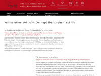 gans-orthopaedie.de Webseite Vorschau