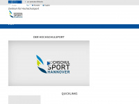 hochschulsport-hannover.de Webseite Vorschau
