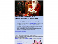 weihnachtsurlaub.de Webseite Vorschau