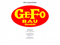 gefo-bau.at Webseite Vorschau