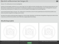 geiges-ag.ch Webseite Vorschau
