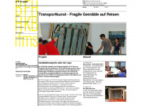 gemaeldetransport.ch Webseite Vorschau
