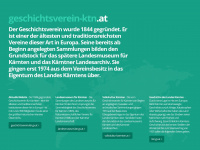 geschichtsverein-ktn.at Webseite Vorschau