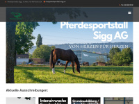 pferdesportstall-sigg.ch Webseite Vorschau