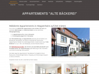 appartments-altebaeckerei.de Webseite Vorschau