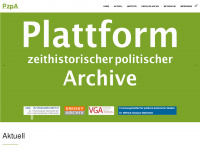 zeithistorische-archive.at Webseite Vorschau