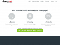damanet.ch Webseite Vorschau