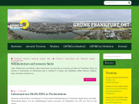 gruene-frankfurt-ost.de Webseite Vorschau