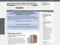 guenstigesselfstorage.ch Webseite Vorschau