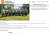 musikverein-sinzenich.de Webseite Vorschau