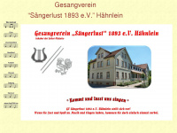 gv-saengerlust-haehnlein.de Webseite Vorschau