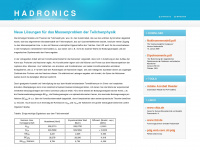 hadronics.de Webseite Vorschau