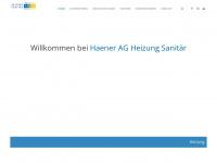 haenerag.ch Webseite Vorschau