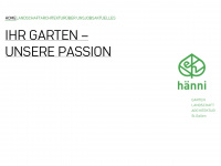 haennigartenbau.ch Webseite Vorschau