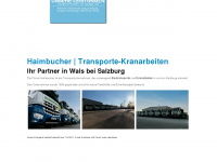 haimbucher-transporte.at Webseite Vorschau