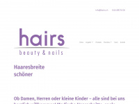 hairs.ch Webseite Vorschau
