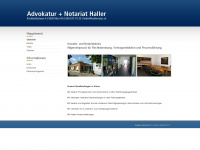 hallernotar.ch Webseite Vorschau