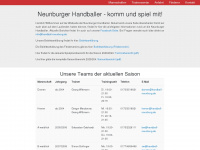 handball-neunburg.de Webseite Vorschau