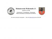 heimatverein-wehrstedt.de Webseite Vorschau