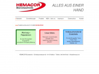 hemacor.ch Webseite Vorschau