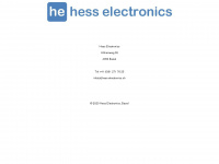 hess-electronics.ch Webseite Vorschau