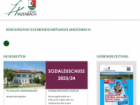 hinzenbach.at Webseite Vorschau
